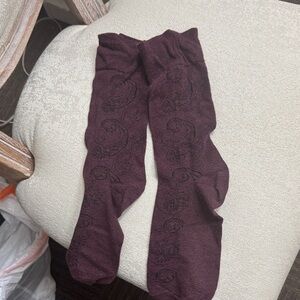 Men's Maroon Patterned socks